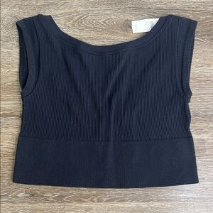 OFFLINE by Aerie Ribbed V-Neck Seamless Bralette – Black (NWT, XS)